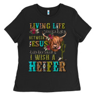 Black living life somewhere between jesus take the wheel Ladies Tee - JahusDesignShop