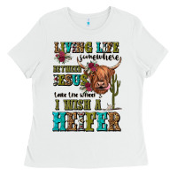 White living life somewhere between jesus take the wheel Ladies Tee - JahusDesignShop