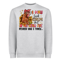 Heather Grey i may look calm but in my head i've pecked you Heavyweight Sweatshirt - MaliasSmallBusiness