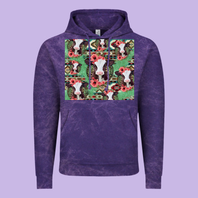 Baby Cow Floral Aztec Tumbler Vintage Hoodie Designed By Jasminsmagicworld