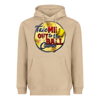 Mushroom take me out to the ball game softball Heavyweight Hoodie - CowGirlArtShop