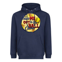 Navy take me out to the ball game softball Heavyweight Hoodie - CowGirlArtShop
