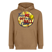 Toasted Coconut take me out to the ball game softball Heavyweight Hoodie - CowGirlArtShop