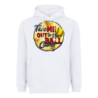 White take me out to the ball game softball Heavyweight Hoodie - CowGirlArtShop