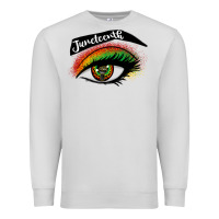 Dove Grey juneteenth eyelash cowgirl Premium Sweatshirt - CowGirlArtShop