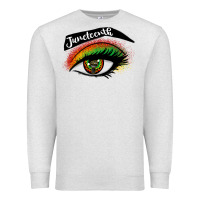 Oatmeal Heather juneteenth eyelash cowgirl Premium Sweatshirt - CowGirlArtShop