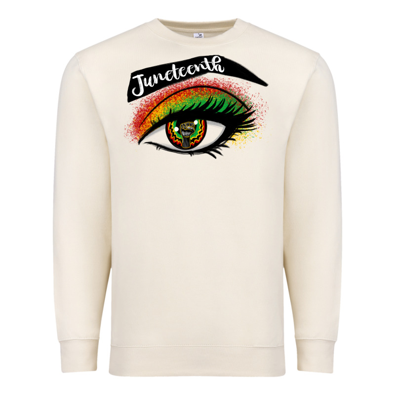 Juneteenth Eyelash Cowgirl Premium Sweatshirt by CowGirlArtShop | Teevron