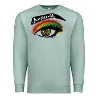 Seafoam juneteenth eyelash cowgirl Premium Sweatshirt - CowGirlArtShop