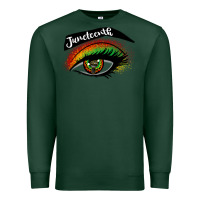 Sports Green juneteenth eyelash cowgirl Premium Sweatshirt - CowGirlArtShop