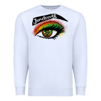White juneteenth eyelash cowgirl Premium Sweatshirt - CowGirlArtShop