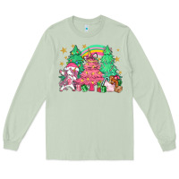 Matcha Unicorn Christmas trees Long Sleeve Tee - NancyCooperArtShop