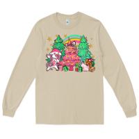 Mushroom Unicorn Christmas trees Long Sleeve Tee - NancyCooperArtShop
