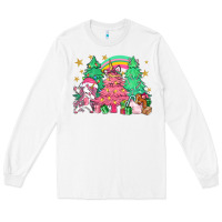 White Unicorn Christmas trees Long Sleeve Tee - NancyCooperArtShop