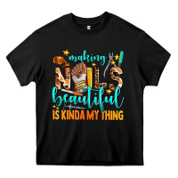 Black making nails beautiful is kinda my thing Heavy Core Tee - AdoDesignShop