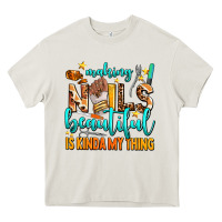 Cream making nails beautiful is kinda my thing Heavy Core Tee - AdoDesignShop