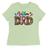 Matcha rainbow colors autism dad Ladies Tee - AdoDesignShop