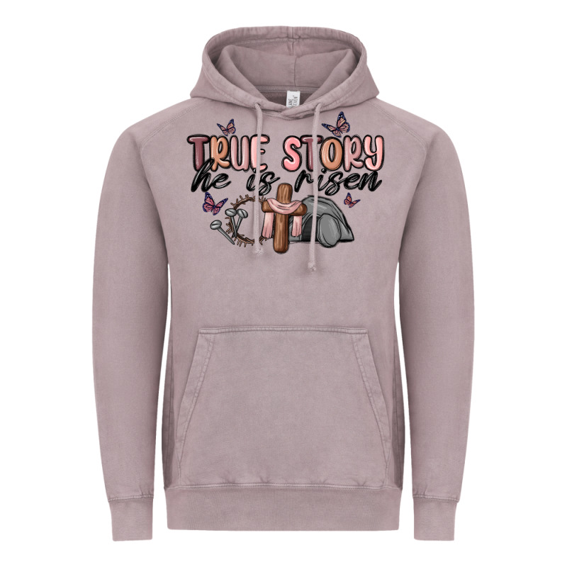 True Story He Is Risen Vintage Hoodie by MaliasSmallBusiness | Teevron