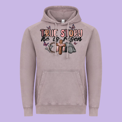 True Story He Is Risen Vintage Hoodie Designed By Maliassmallbusiness