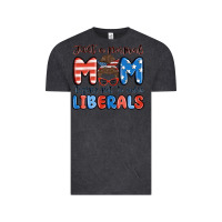 Vintage Black just a normal mom trying not to raise liberals Vintage Tee - MaliasSmallBusiness