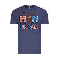 Vintage Denim just a normal mom trying not to raise liberals Vintage Tee - MaliasSmallBusiness