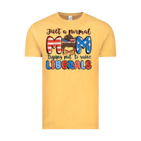 Vintage Mustard just a normal mom trying not to raise liberals Vintage Tee - MaliasSmallBusiness