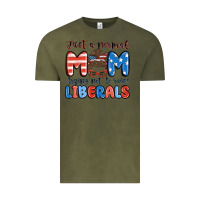 Vintage Olive just a normal mom trying not to raise liberals Vintage Tee - MaliasSmallBusiness