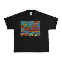 Black sunflower gemstone serape background Urban Heavy Tee - AdoDesignShop