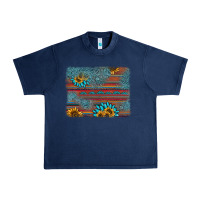 Navy sunflower gemstone serape background Urban Heavy Tee - AdoDesignShop