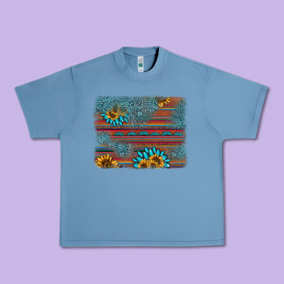 Sunflower Gemstone Serape Background Urban Heavy Tee Designed By Adodesignshop