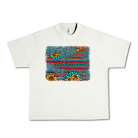 Pistachio sunflower gemstone serape background Urban Heavy Tee - AdoDesignShop