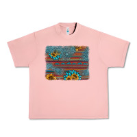 Salmon sunflower gemstone serape background Urban Heavy Tee - AdoDesignShop