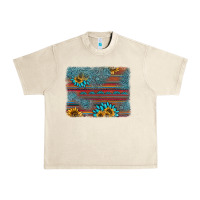 Sandshell sunflower gemstone serape background Urban Heavy Tee - AdoDesignShop