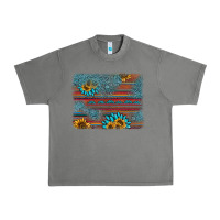 Tornado sunflower gemstone serape background Urban Heavy Tee - AdoDesignShop