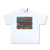 White sunflower gemstone serape background Urban Heavy Tee - AdoDesignShop