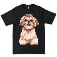 Black Shih Tzu Dog Design Premium Tee - JahusDesignShop