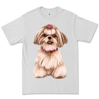 Dove Grey Shih Tzu Dog Design Premium Tee - JahusDesignShop
