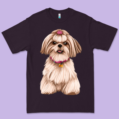 Shih Tzu Dog Design Premium Tee Designed By Jahusdesignshop