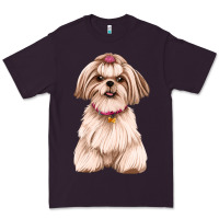 Plum Shih Tzu Dog Design Premium Tee - JahusDesignShop