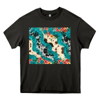 Asphalt turquoise glitter cowhide Heavy Core Tee - JahusDesignShop