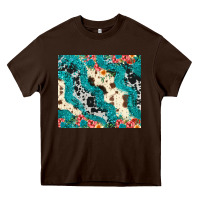 Chocolate Brown turquoise glitter cowhide Heavy Core Tee - JahusDesignShop