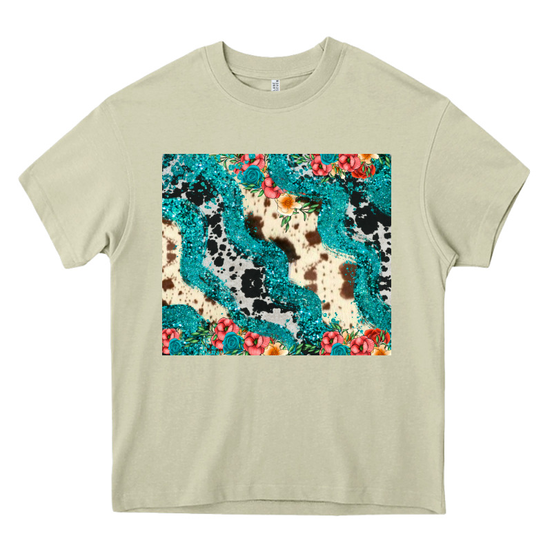 Turquoise Glitter Cowhide Heavy Core Tee by JahusDesignShop | Teevron