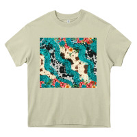 Mossy turquoise glitter cowhide Heavy Core Tee - JahusDesignShop