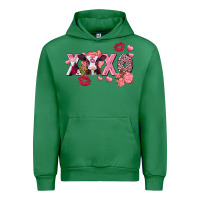 Emerald Xoxo Baby Cow Valentine's Day Urban Hoodie - FaDigitalArtStudio