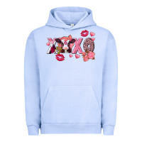 Pigment Grape Ice Xoxo Baby Cow Valentine's Day Urban Hoodie - FaDigitalArtStudio