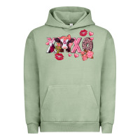 Pigment Oil Green Xoxo Baby Cow Valentine's Day Urban Hoodie - FaDigitalArtStudio