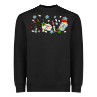 Black christmas nurse Heavyweight Sweatshirt - MaliasSmallBusiness