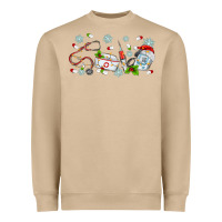 Mushroom christmas nurse Heavyweight Sweatshirt - MaliasSmallBusiness