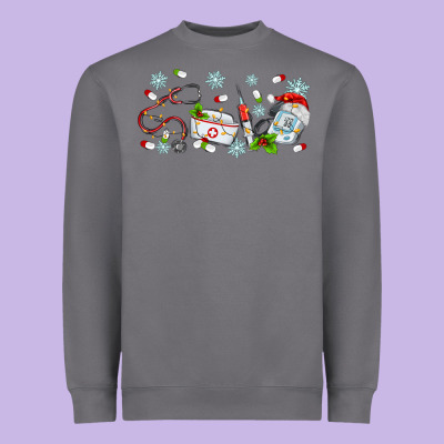 Christmas Nurse Heavyweight Sweatshirt Designed By Maliassmallbusiness