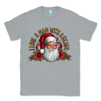 Heather Grey i love a man with beard Classic Tee - CowhideDigitalArt