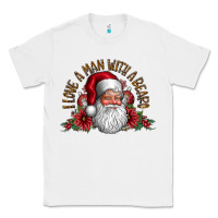 White i love a man with beard Classic Tee - CowhideDigitalArt